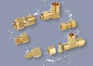 HS280 - Brass Compression Fittings with Brass Insert for USA