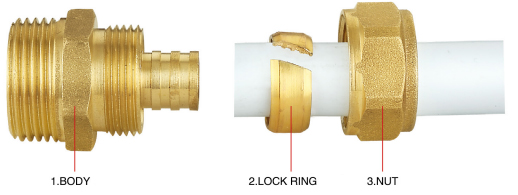 Brass Compression Fittings for PEX Pipe, Brass Fitting Supplier