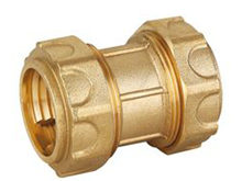 Light Duty Brass Compression Straight Coupler
