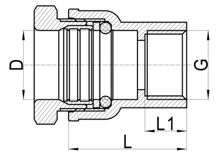 Female Straight Coupler C×FI, HS150-002