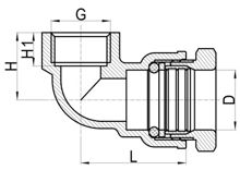 Female Elbow C×FI, HS150-005