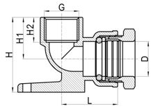 Wall Plate Elbow C×FI, HS150-007