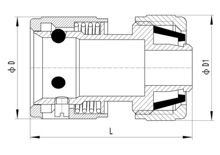 Hose Connector without Waterstop, HS320-014