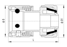 Light Duty Hose Connector without Waterstop, HS320-016  