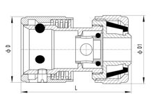Light Duty Hose Connector with Waterstop, HS320-017